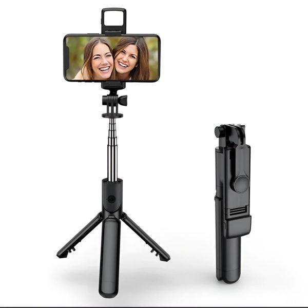 4 in 1 Selfie Stick Tripod With Light & Bluetooth & Extendable 70cm Mobile Holder