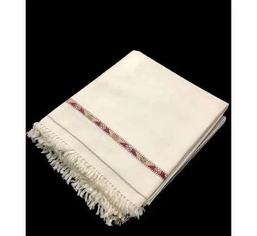 Men's White Plain Shawls